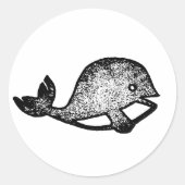 Aufkleber für niedliche Wale (Vorderseite)