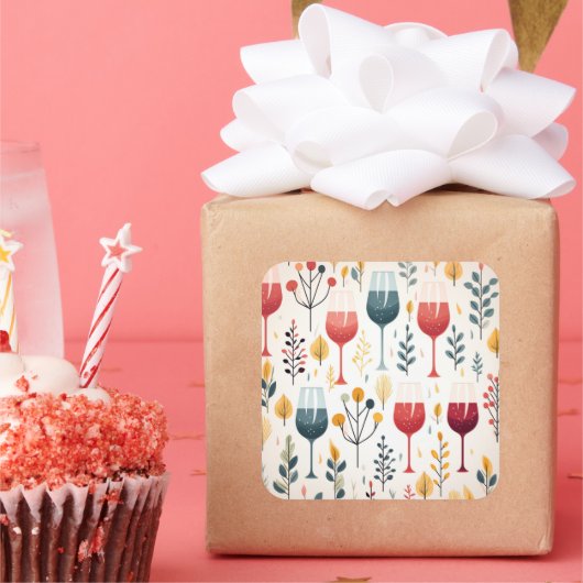 Aufkleber für niedliche Weinbecher (Party)