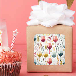 Aufkleber für niedliche Weinbecher