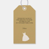 Aufkleber für niedliches Brautparty Geschenkanhänger (Rückseite)