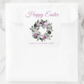Aufkleber für niedliches Wreath Happy Oaster Squar (Tasche)