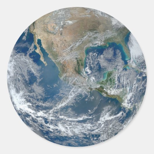 Aufkleber für Nordamerika im Weltraum (Vorderseite)