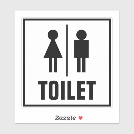 Aufkleber für öffentliche Toiletten mit Gender-Ico (Blatt)