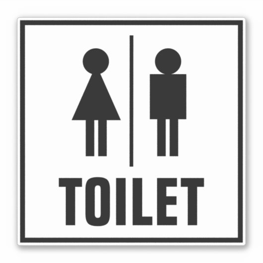 Aufkleber für öffentliche Toiletten mit Gender-Ico (Vorderseite)