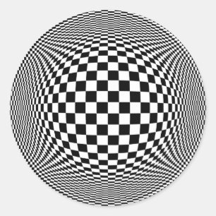 Aufkleber für optische Illusion-Schachbretter