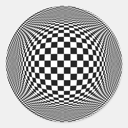 Aufkleber für optische Illusion-Schachbretter (Vorderseite)