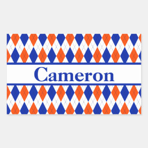 Aufkleber für Orange und Blue Diamond-Raute