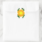 Aufkleber für orange und gelbe Blume (Tasche)