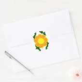 Aufkleber für orange und gelbe Blume (Umschlag)