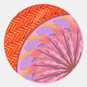 Aufkleber für Orange und Rosa Mandala (Vorderseite)