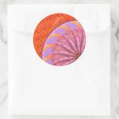Aufkleber für Orange und Rosa Mandala (Tasche)