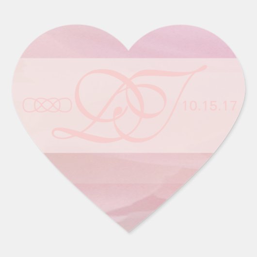 Aufkleber für Orchid Blush Heart Envelope (Vorderseite)