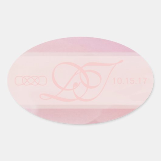 Aufkleber für orchid Blush Oval (Vorderseite)
