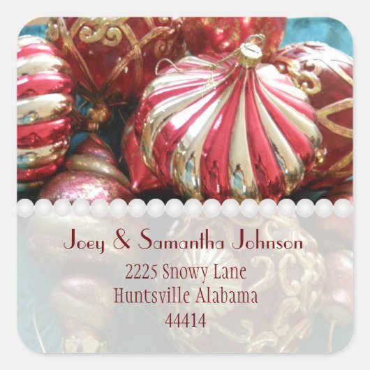 Aufkleber für Ornamenadresse (Vorderseite)