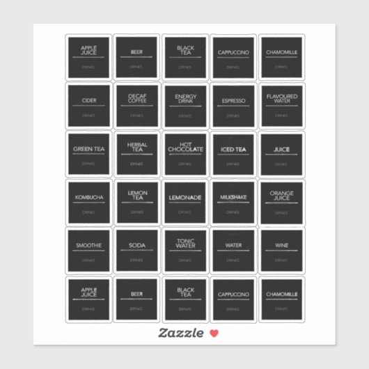 Aufkleber für Pantry-Etiketten (Blatt)