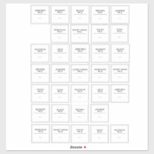 Aufkleber für Pantry-Etiketten (Blatt)