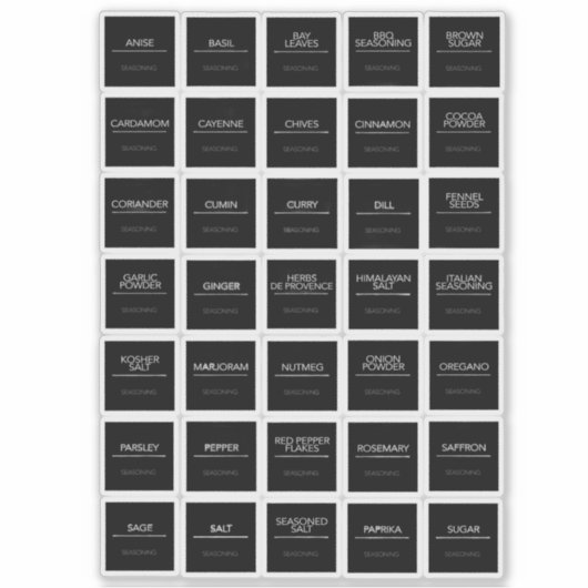 Aufkleber für Pantry-Etiketten (Vorderseite)