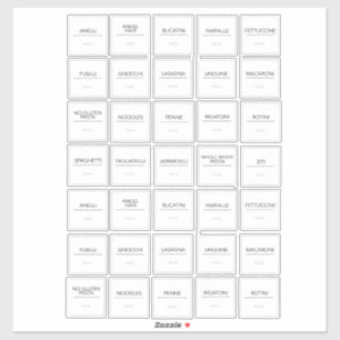 Aufkleber für Pantry-Etiketten