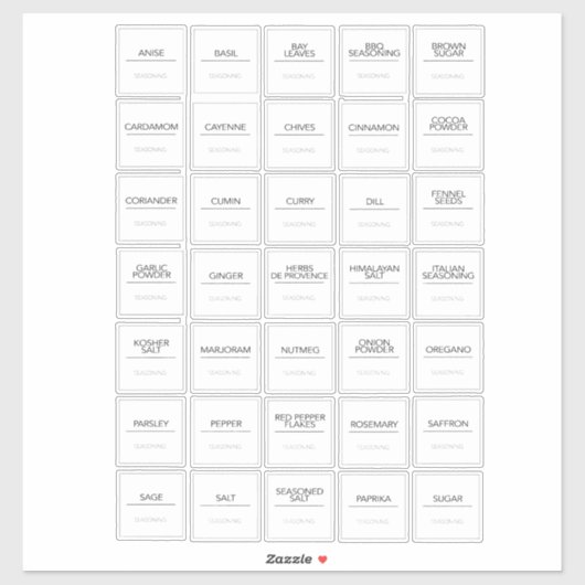 Aufkleber für Pantry-Etiketten (Blatt)