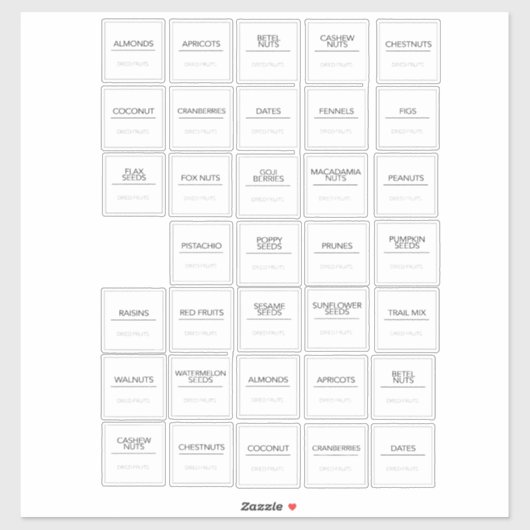 Aufkleber für Pantry-Etiketten (Blatt)