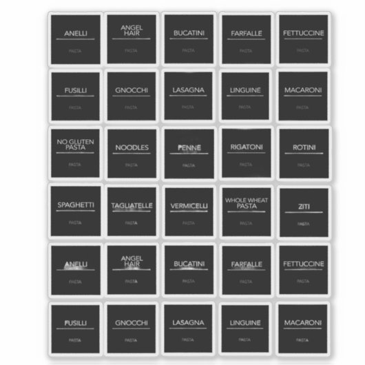 Aufkleber für Pantry-Etiketten (Vorderseite)