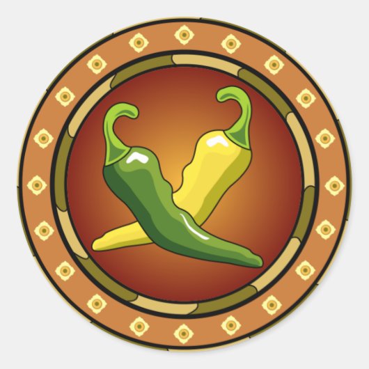 Aufkleber für Paprikaschoten aus mexikanischen Chi (Vorderseite)