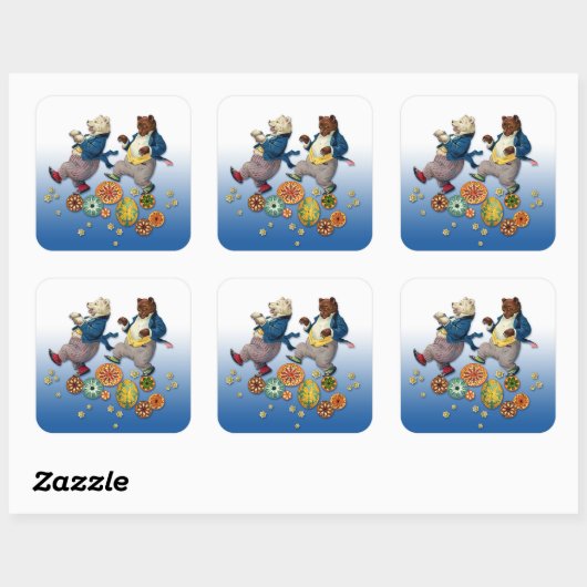 Aufkleber für Party-Bären (Blatt)