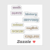 Aufkleber für Pastell High School (Blatt)