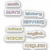 Aufkleber für Pastell High School (Vorderseite)