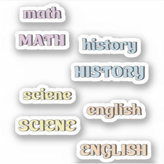 Aufkleber für Pastell High School (Vorderseite)