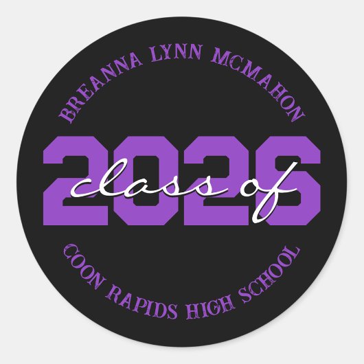 Aufkleber für Personalisierte Abschluss, schwarz u