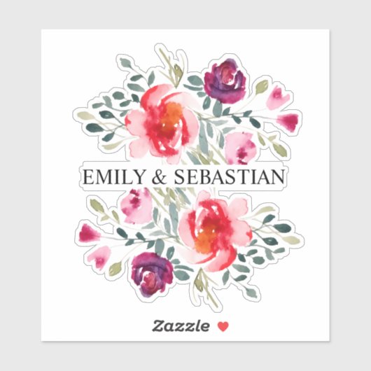 Aufkleber für personalisierte Blume (Blatt)