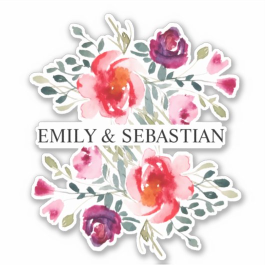 Aufkleber für personalisierte Blume (Vorderseite)
