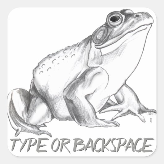 Aufkleber für Personalisierte Bullfrog Art Sticker (Vorderseite)