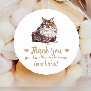 Aufkleber für personalisierte Cat-Gastgeschenk Hoc