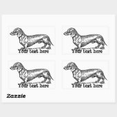 Aufkleber für personalisierte Dackel (Blatt)