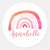 Aufkleber für personalisierte, helle Regenbogenfar (Vorderseite)