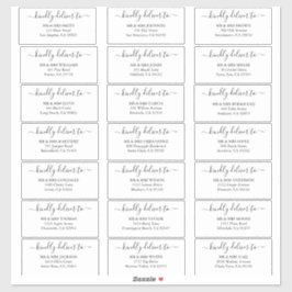 Aufkleber für personalisierte Hochzeitsanschrift