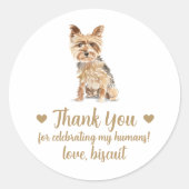 Aufkleber für personalisierte Hunde-Gastgeschenk H (Vorderseite)