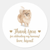 Aufkleber für personalisierte Hunde-Gastgeschenk H (Vorderseite)