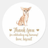 Aufkleber für personalisierte Hunde-Gastgeschenk H (Vorderseite)