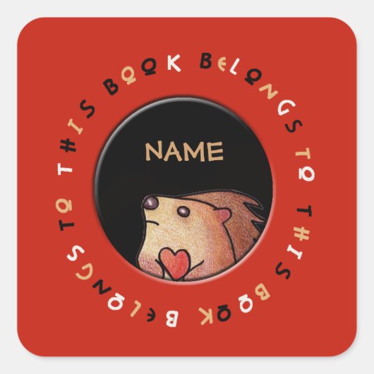 Aufkleber für personalisierte Igel (Vorderseite)