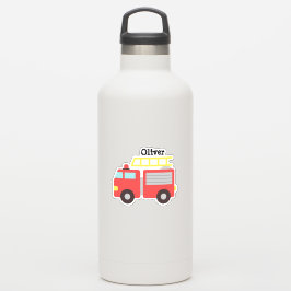 Aufkleber für personalisierte Kinder mit rotem Feu