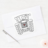 Aufkleber für personalisierte Landhochzeit (Umschlag)