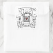 Aufkleber für personalisierte Landhochzeit (Tasche)
