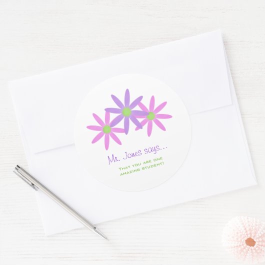 Aufkleber für personalisierte Lehrer (Umschlag)