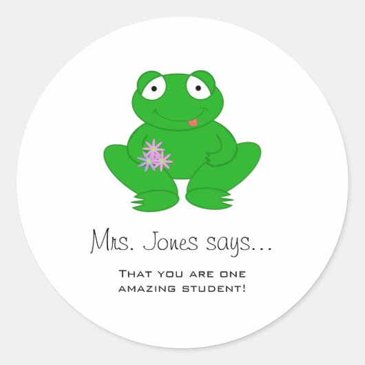 Aufkleber für personalisierte Lehrer (Vorderseite)