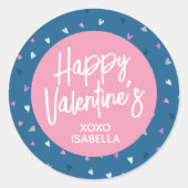 Aufkleber für personalisierte Niedliche Valentine (Vorderseite)