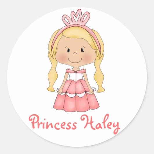 Aufkleber für personalisierte Princess-Lollipop-Et (Vorderseite)