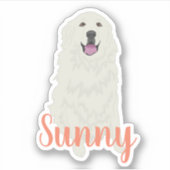 Aufkleber für personalisierte Pyrenäen (Vorderseite)